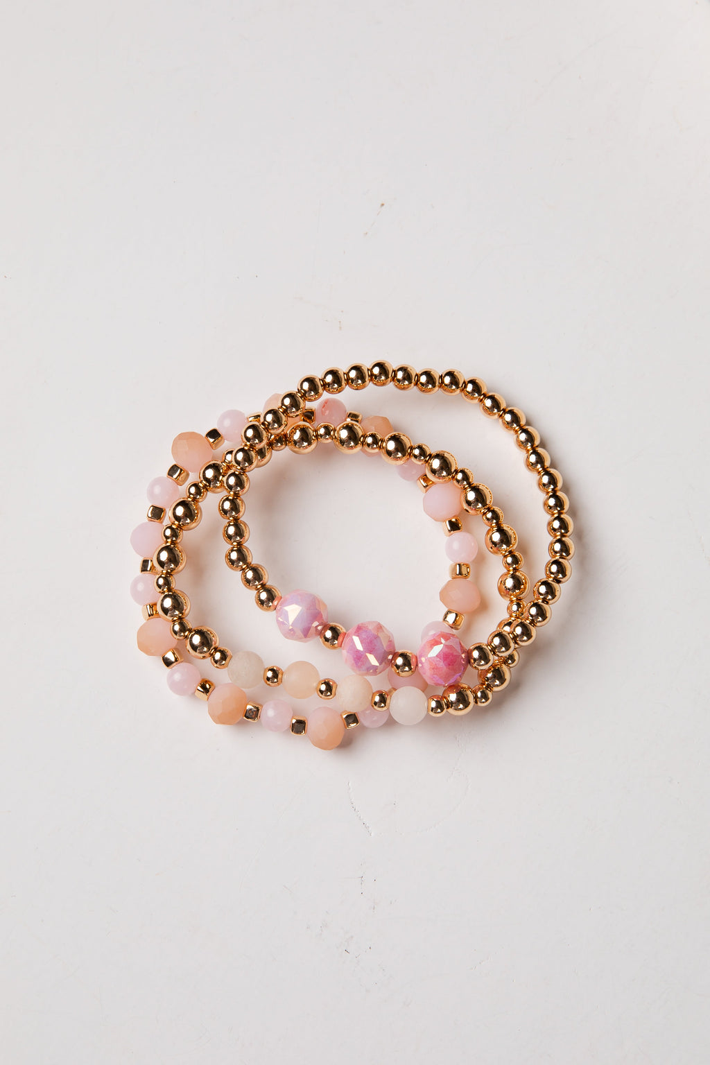 Delilah Gold Beaded Bracelet Set