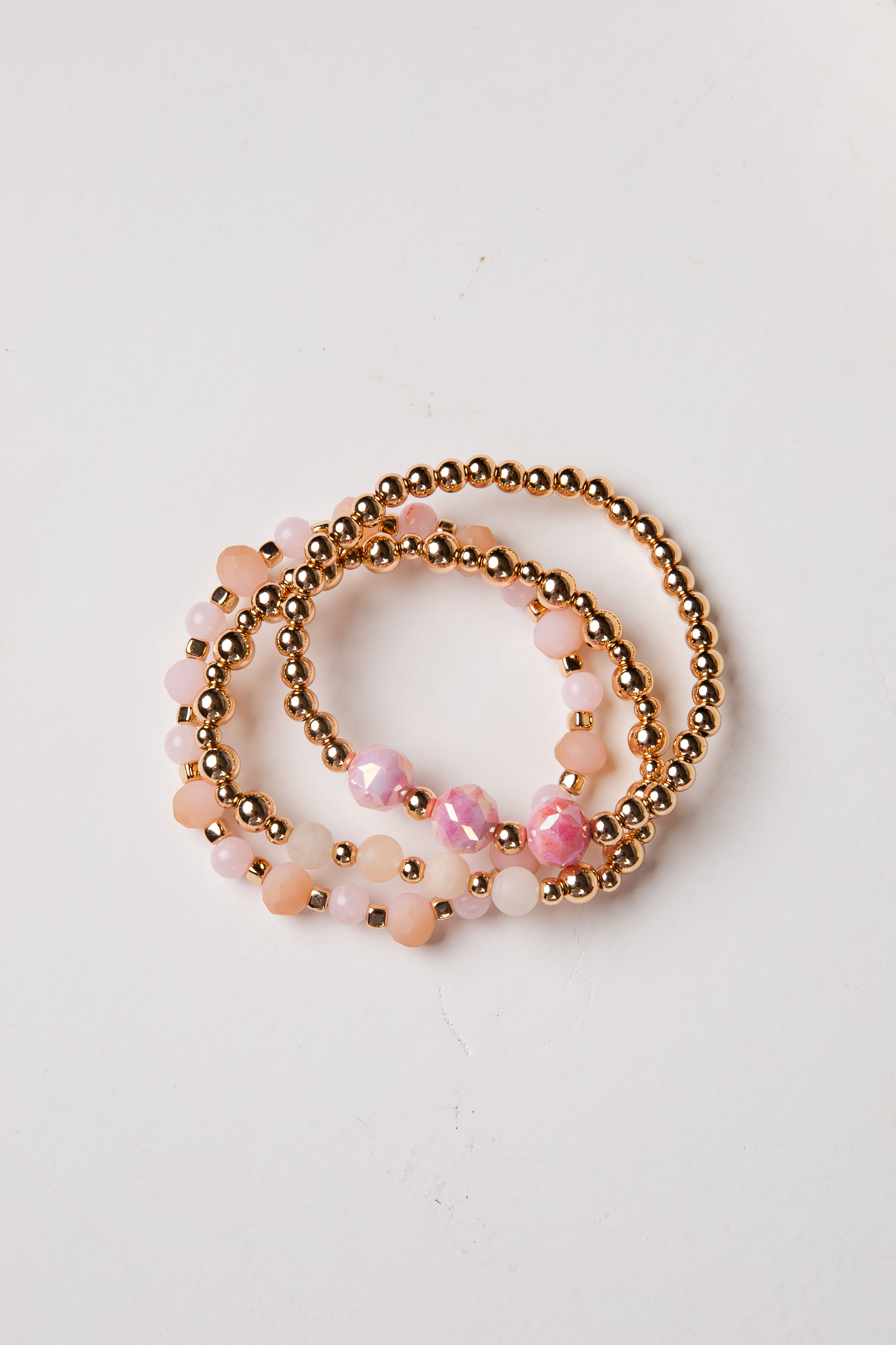 Delilah Gold Beaded Bracelet Set