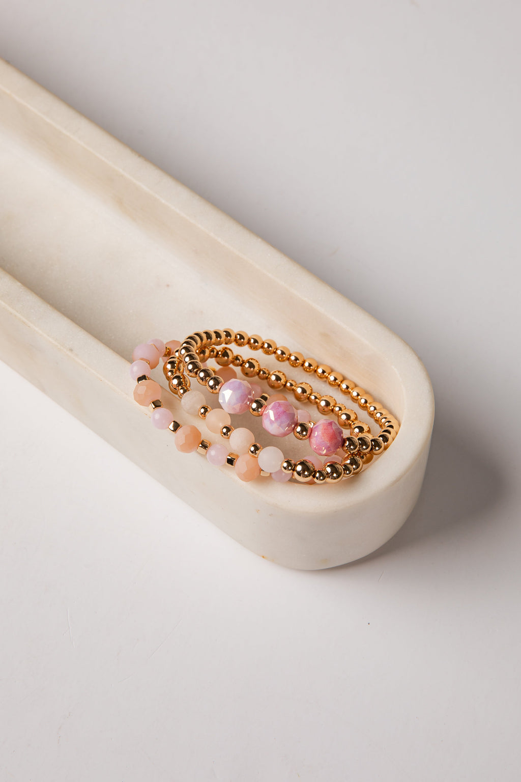 Delilah Gold Beaded Bracelet Set