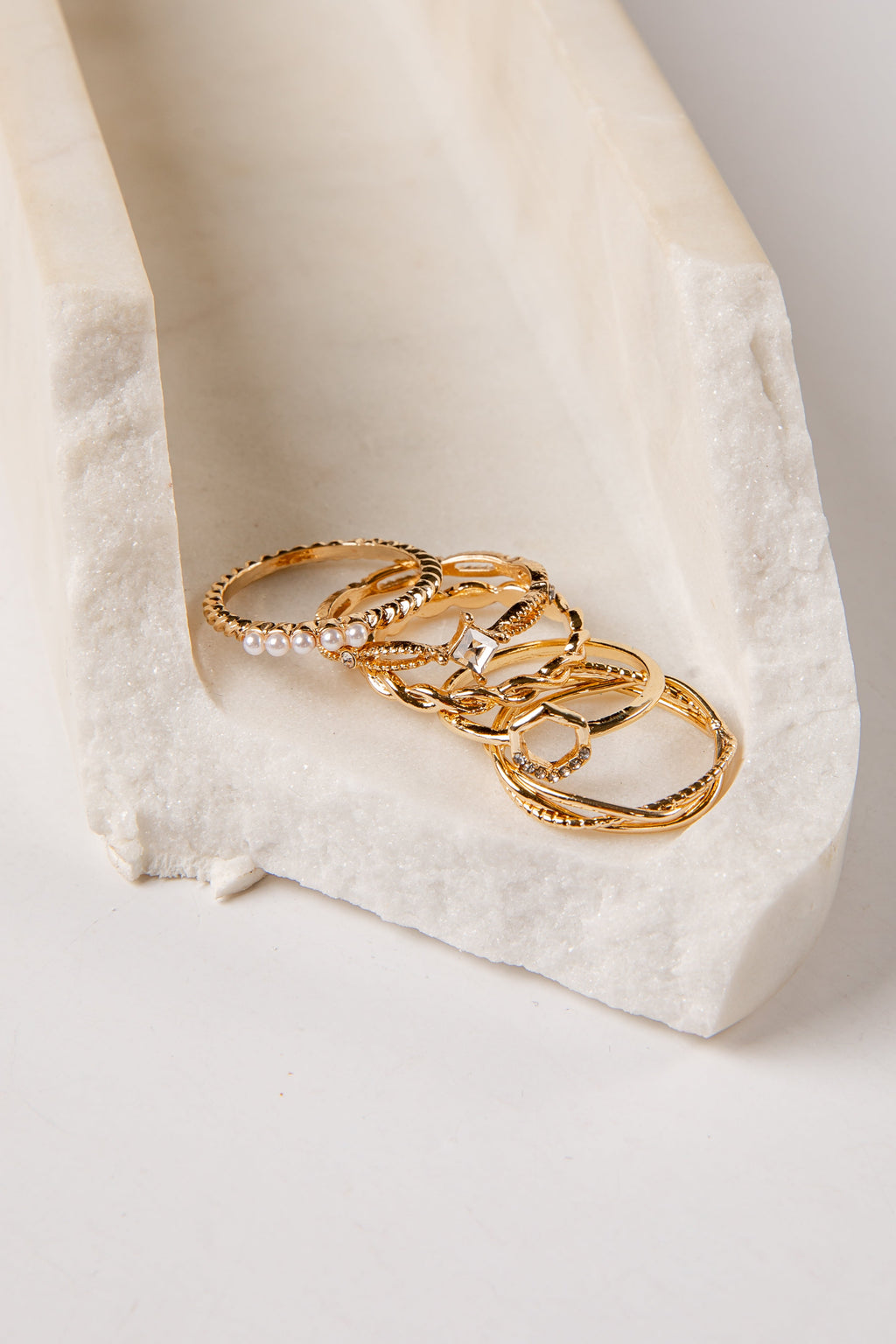 Kelsey Gold Stacked Ring Set