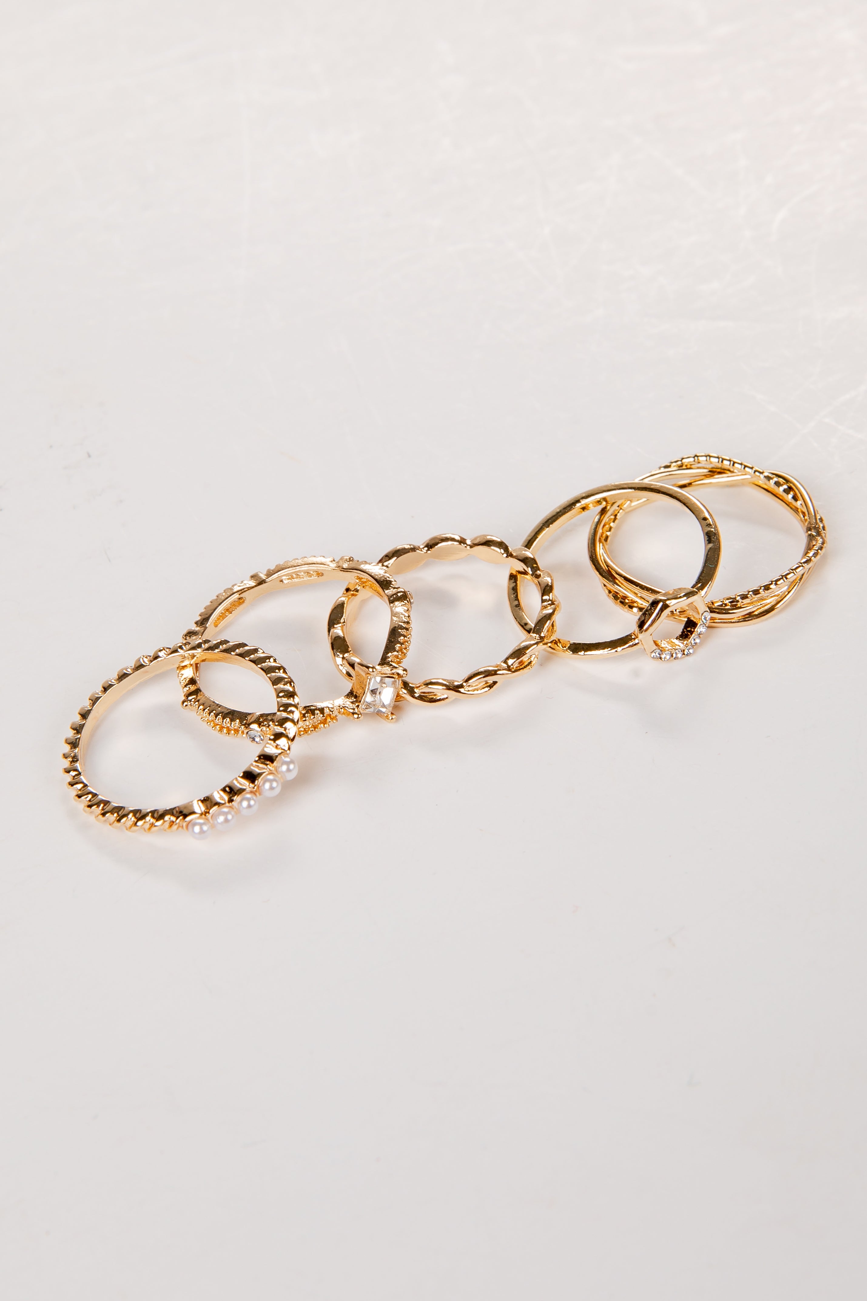 Kelsey Gold Stacked Ring Set