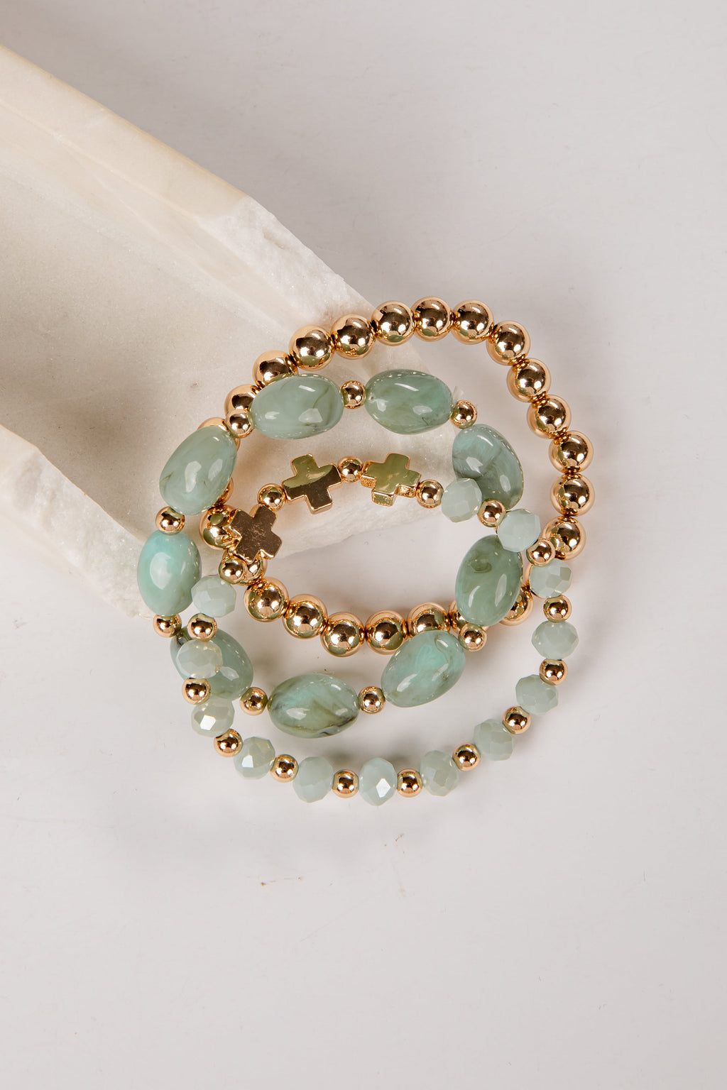 Brighton Mint Beaded Bracelet Set